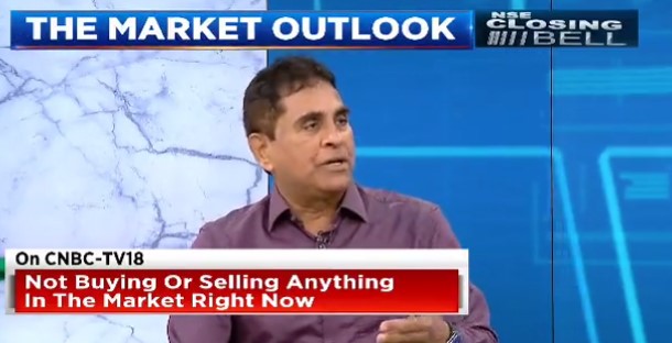 Vijay Kedia while explaining the stock market fluctuations on a news channel