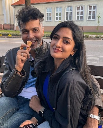 Vimala Raman with her boyfriend