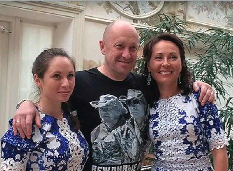 Yevgeny with his wife and daughter Polina