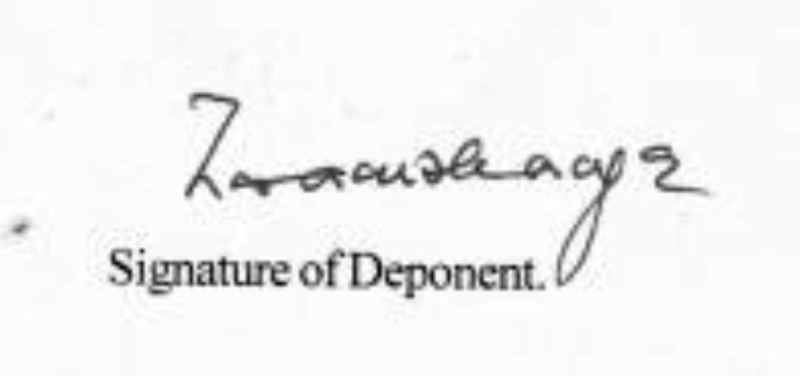 Zoramthanga's signature