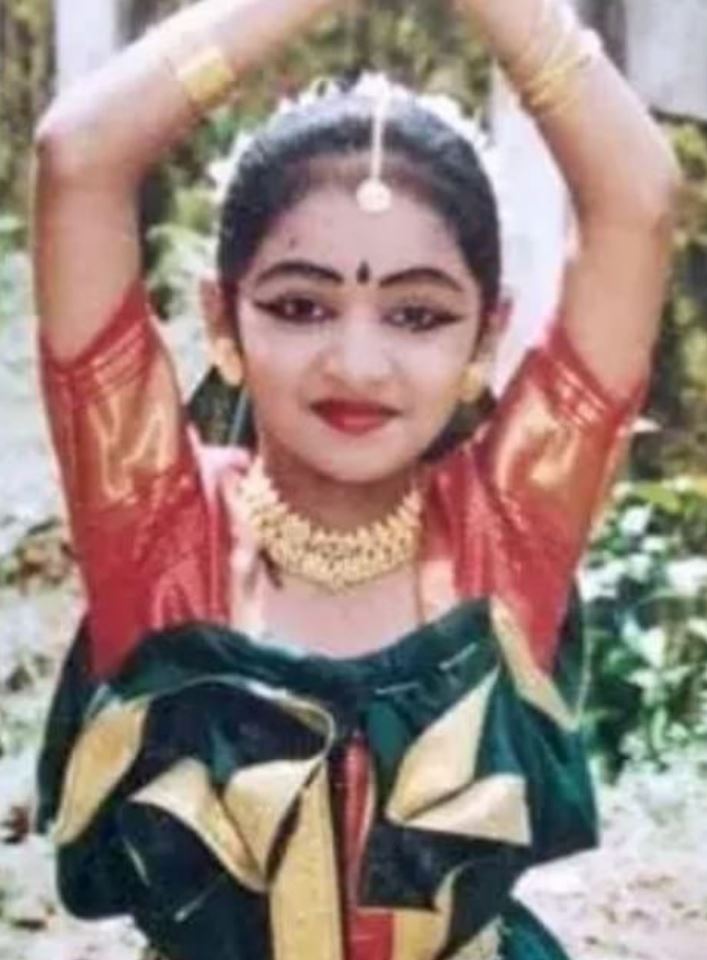 A childhood photgraph of Lakshmi Menon
