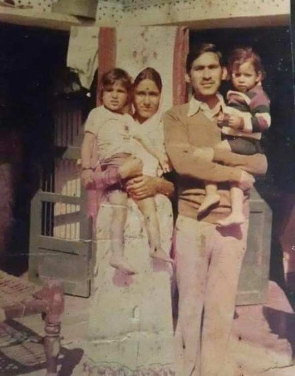 A childhood photo of Raaj Shaandilyaa with his parents