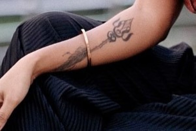 A picture of Ashika Asokan's tattoo on her right forearm