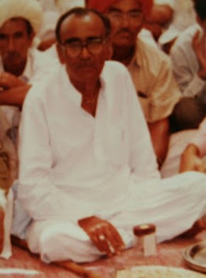 A picture of Hanuman Beniwal's father, Ramdev Chaudhary