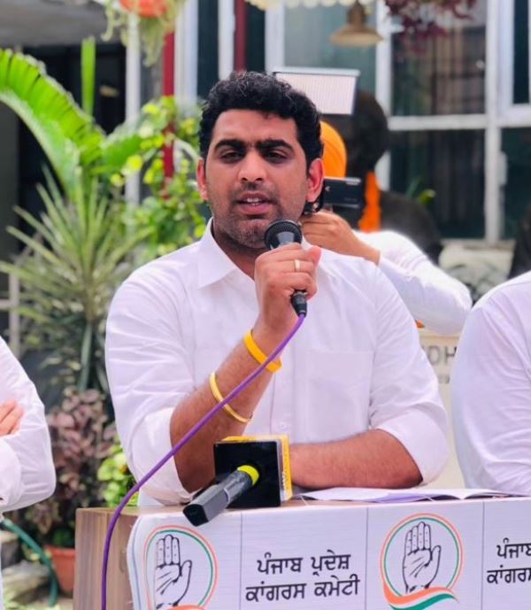 A picture of INC politician Mohit Mohindra