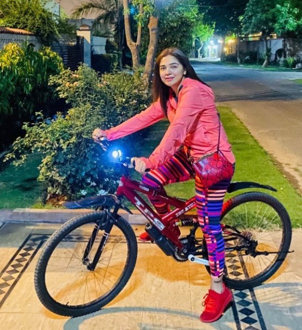A picture of Natasha Ali on her cycle