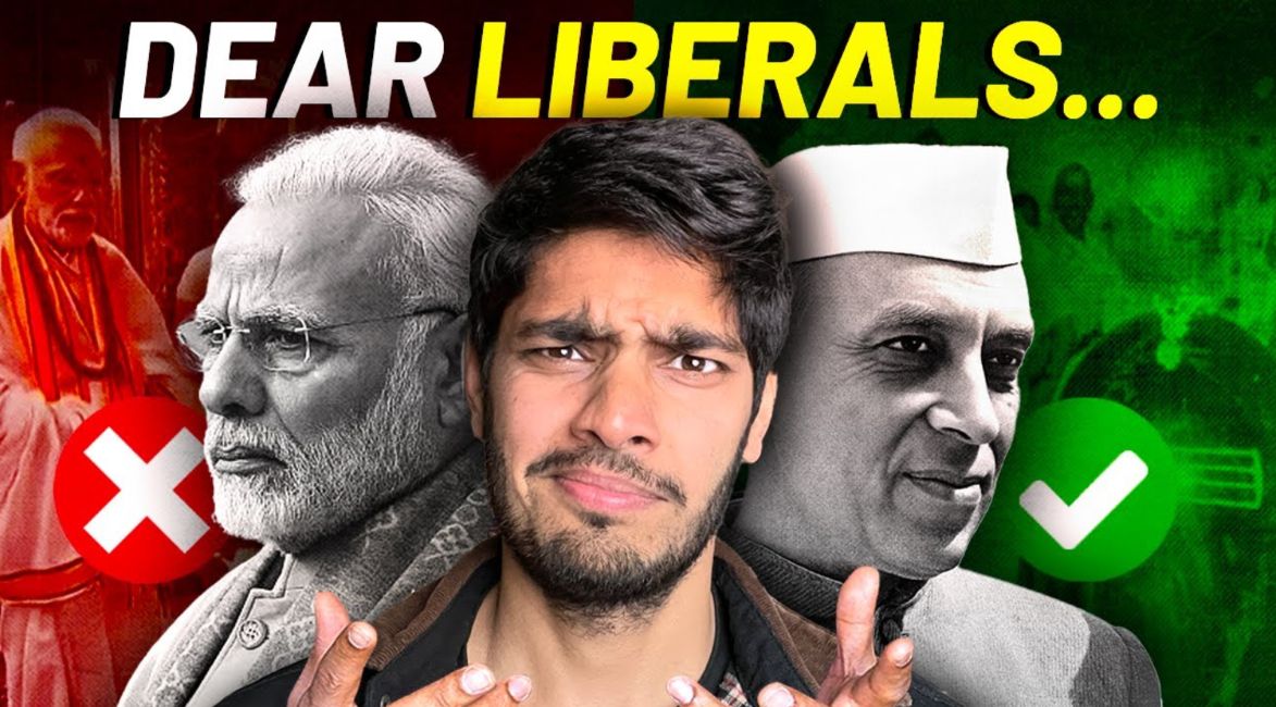 A thumbnail of the YouTube video 'What is wrong with Indian liberals' uploaded by Mohak Mangal on his YouTube channel