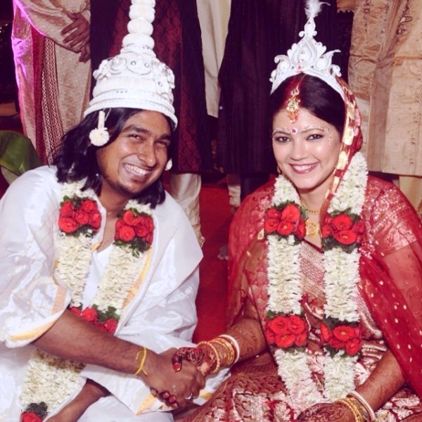 A wedding picture of Bharat Sundaresan and his wife, Isha Chatterjee