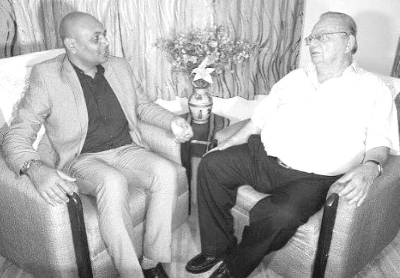 Abhay Kumar with Ruskin Bond