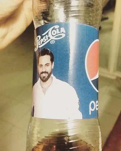 Adnan Hussain featured on Pepsi bottle