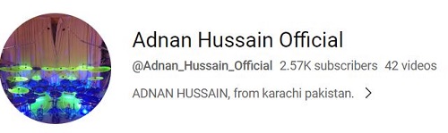 Adnan Hussain's YouTube channel