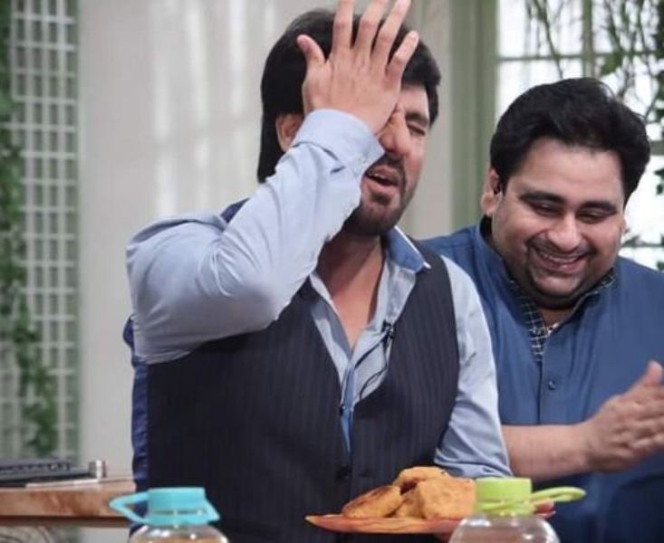 Ali Sikander (right) in a still from the TV show 'Mehmaan Nawaaz'