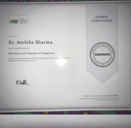 Ambika Dutt Certification - LMU
