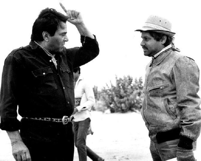 An old picture of Anil Sharma with Dharmendra
