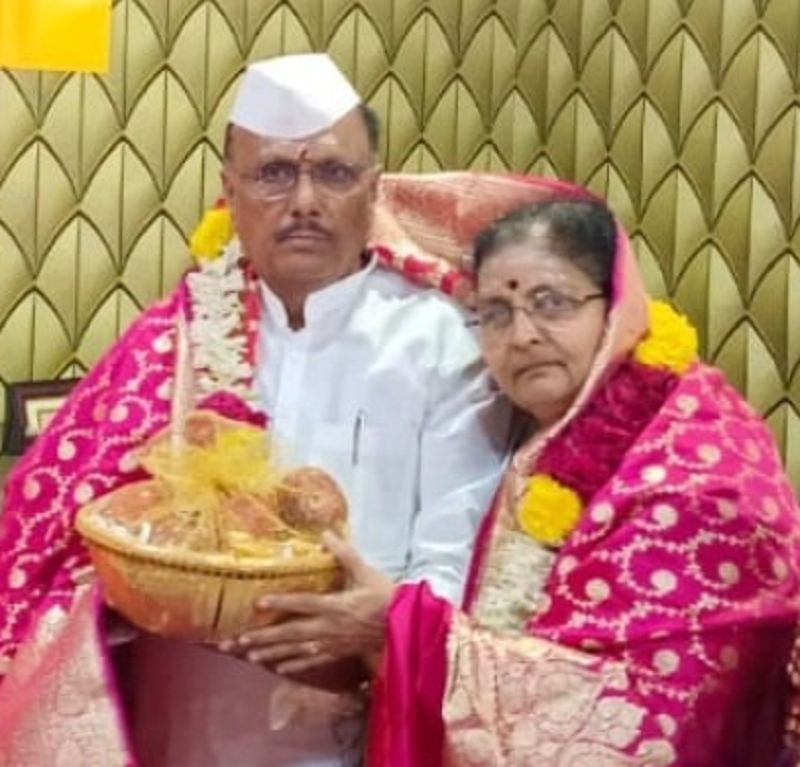 B. R. Patil with his wife