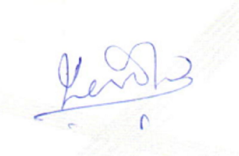 B. R. Patil's signature