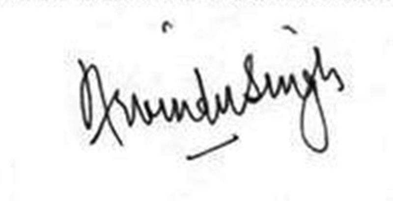 Balwinder Singh Lovely signature