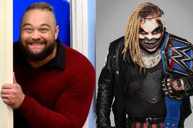 Bray Wyatt in Firefly Fun House (left) and as The Fiend (right)