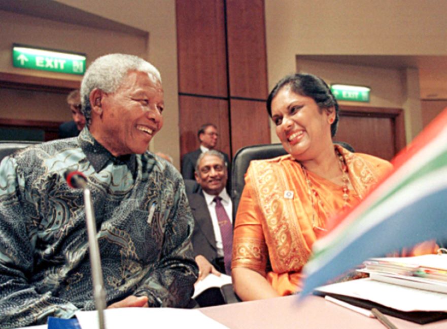 Chandrika Kumaratunga with Nelson Mandela