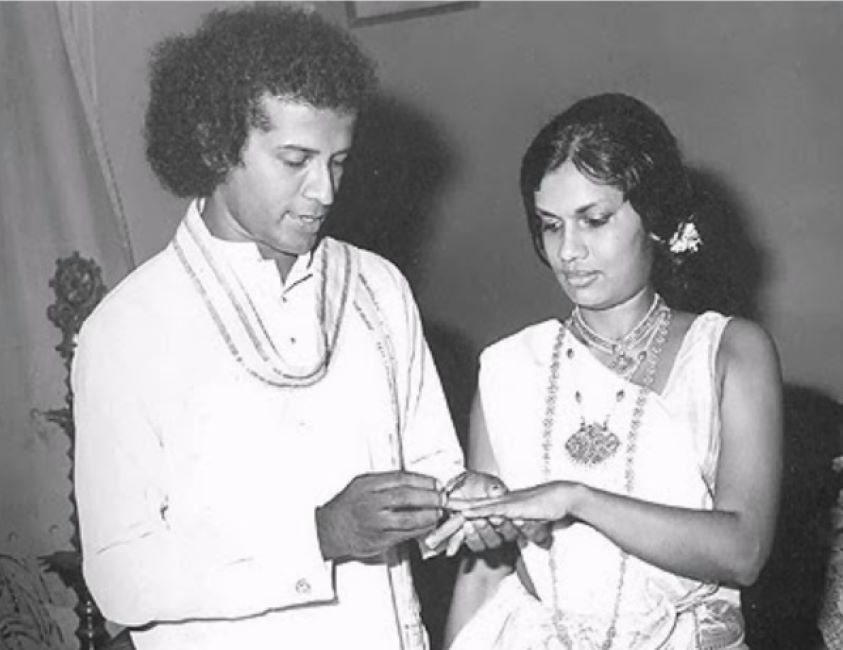 Chandrika Kumaratunga with her husband Vijaya Kumaratunga