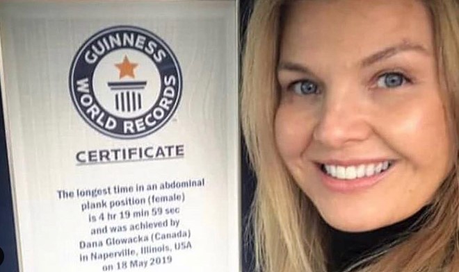Dana Glowacka with her Guinness World record certificate