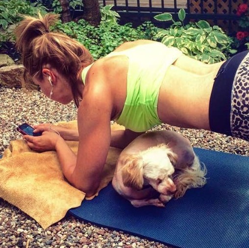 Dana Glowacka with her pet dog