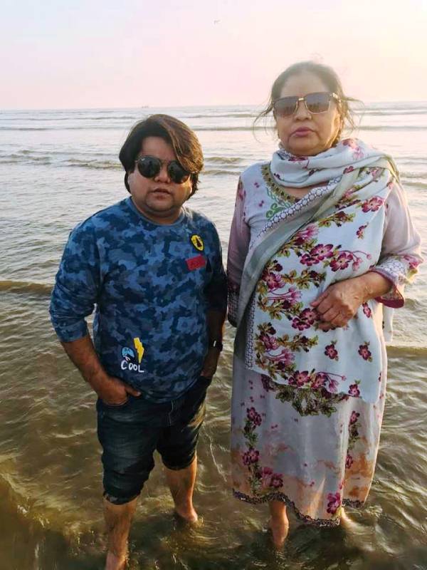 Danish Maqsood with his mother