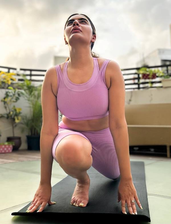 Deepti Sadhwani practicing yoga