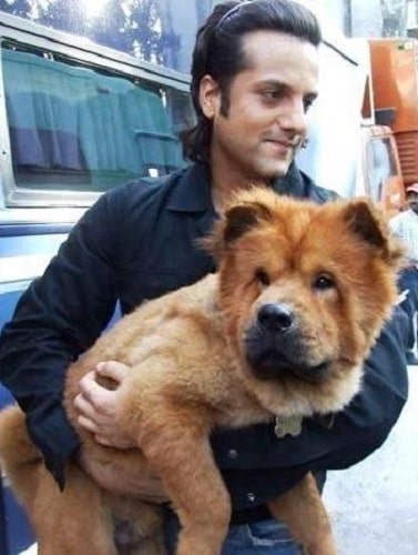 Fardeen Khan and his pet dog
