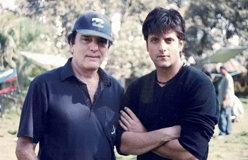 Fardeen Khan with his father
