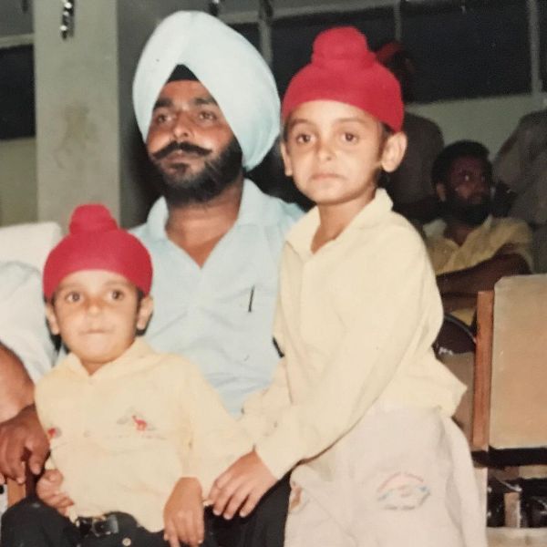 Harinder Pal Sandhu's (standing) childhood pic with his father and brother