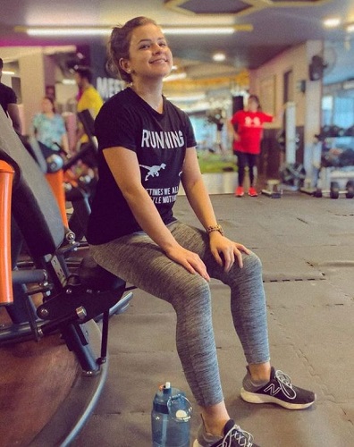 Hira Khan at a gym