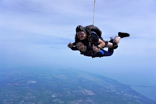 Hira Khan's skydiving picture
