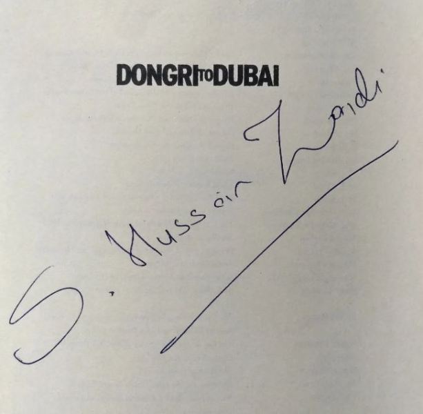 Hussain Zaidi's signature