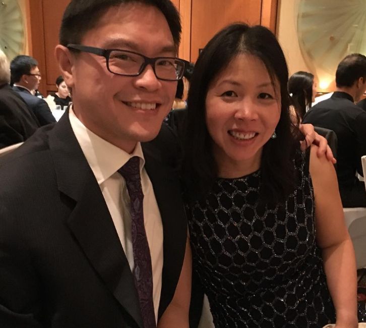 Jason Fung with his wife Sandra Fung