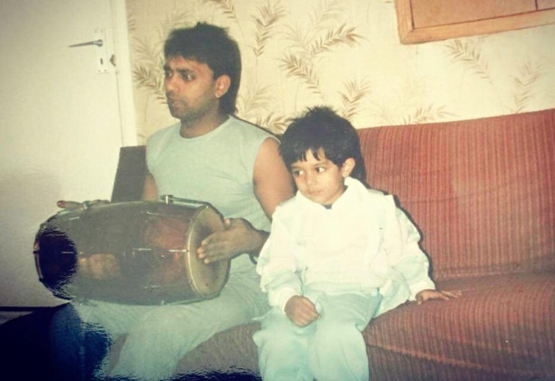 Jaz Dhami with his father, Bikramjit Dhami
