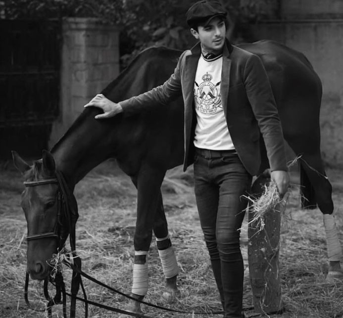 Junaid Niazi with a horse