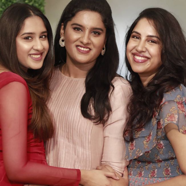 K. S. Ravikumar's daughters Jasvanthi, Maalica, and Janani