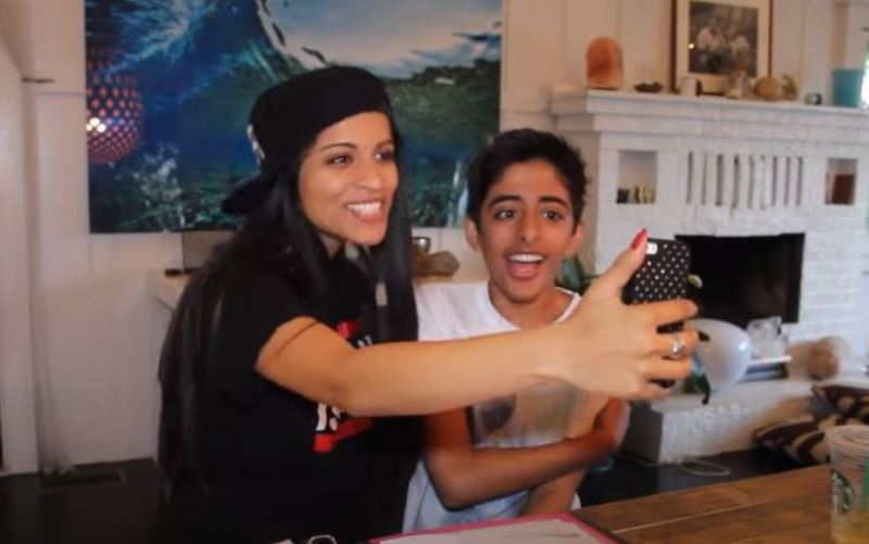 Karan Brar in Lilly Singh's youtube video