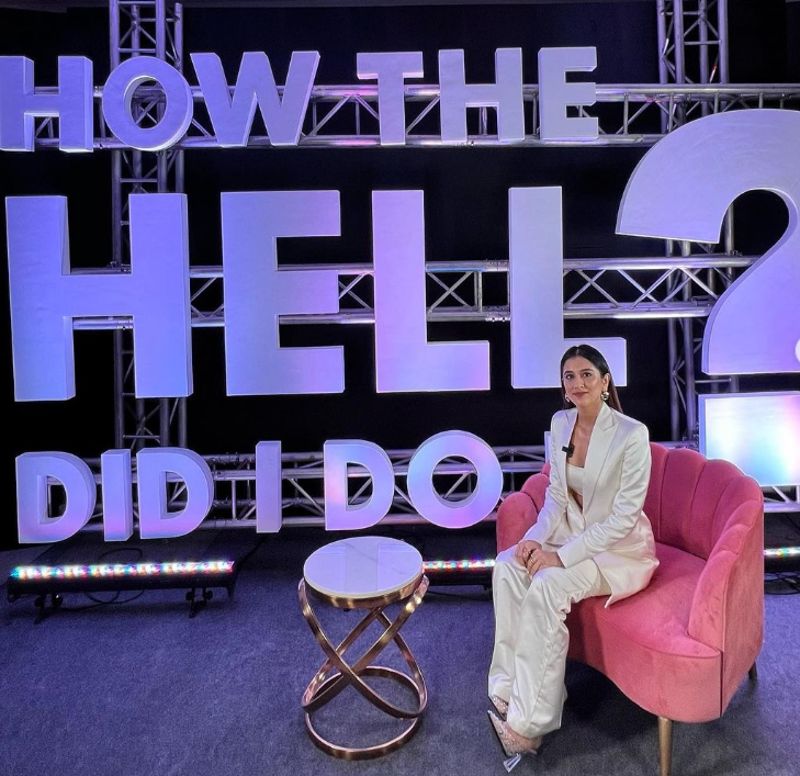 Karishma Mehta at the set up of her YouTube show