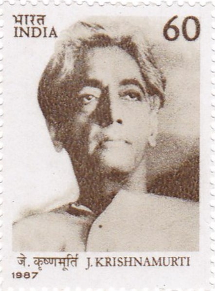 Krishnamurti on a 1987 stamp of India