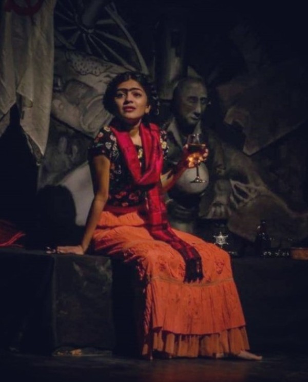 Krutika Deo acting as Frida Kahlo in O! Kahlo play