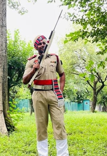 Maninder Singh in his work uniform