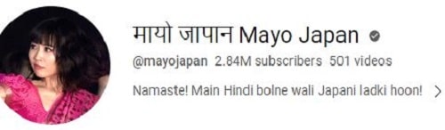 Mayo Japan's YouTube channel