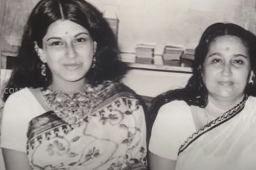 Moushumi Chatterjee with her mother