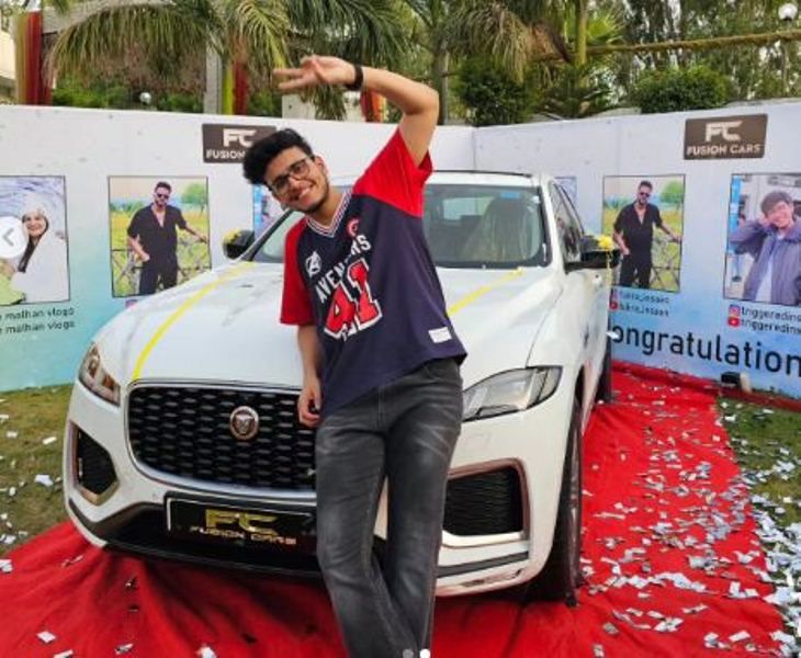 Nischay Malhan with his car