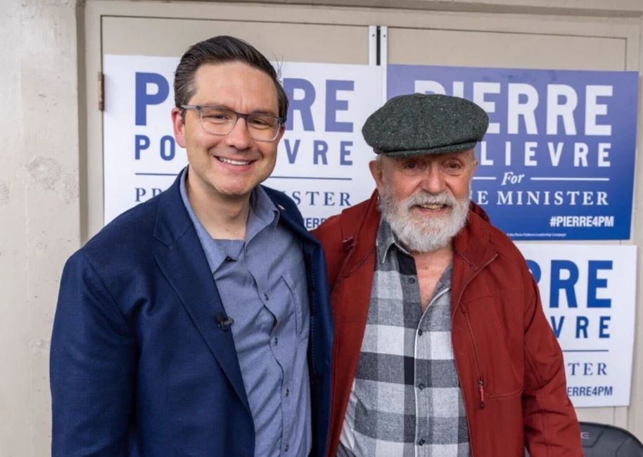Pierre Poilievre with his adoptive father Donald Poilievre