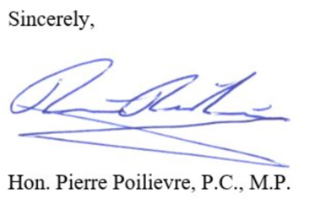 Pierre Poilievre's signature