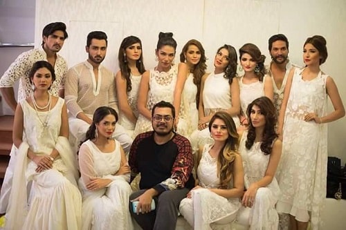 Rana Asif with his celebrity clients of The House of Rana