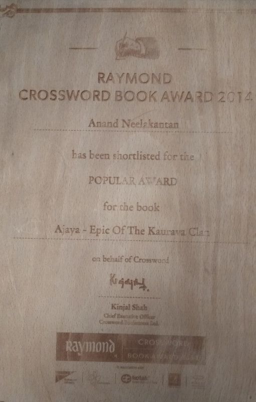Raymond Popular Award for Ajaya - Epic Of The Kaurava Clan